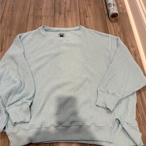 Aerie Light Blue Women's Crewneck Sweater